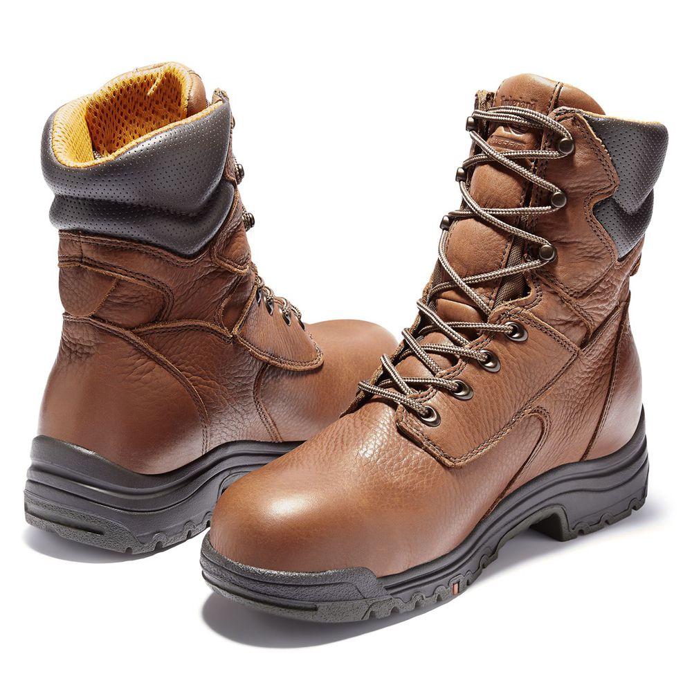 Botas de Trabajo Timberland Hombre Pro® Titan® 8\" Alloy Toe Marrones - Chile TBH-964715